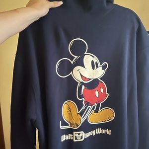 Walt Disney World Mickey Mouse Zip Up Hoodie, Size XXL 🐭🩵